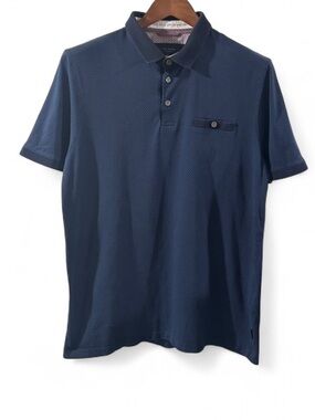 Men's Ted Baker Navy Polo Shirt Size 6